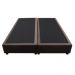 Base Box para Cama Casal Queen 158x198cm Bipartido Liz S05 Suede Bordado Marrom - Mpozenato