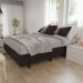 Base Box para Cama Casal Queen 158x198cm Bipartido Liz S05 Suede Bordado Preto - Mpozenato