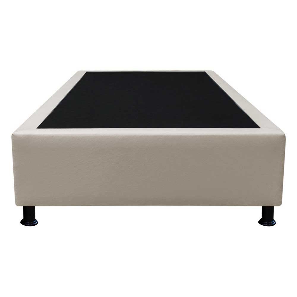 Base Box para Cama Solteiro 88x188cm Liz S05 Sintético Bege - Mpozenato