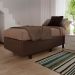 Base Box para Cama Solteiro 88x188cm Liz S05 Sintético Marrom - Mpozenato