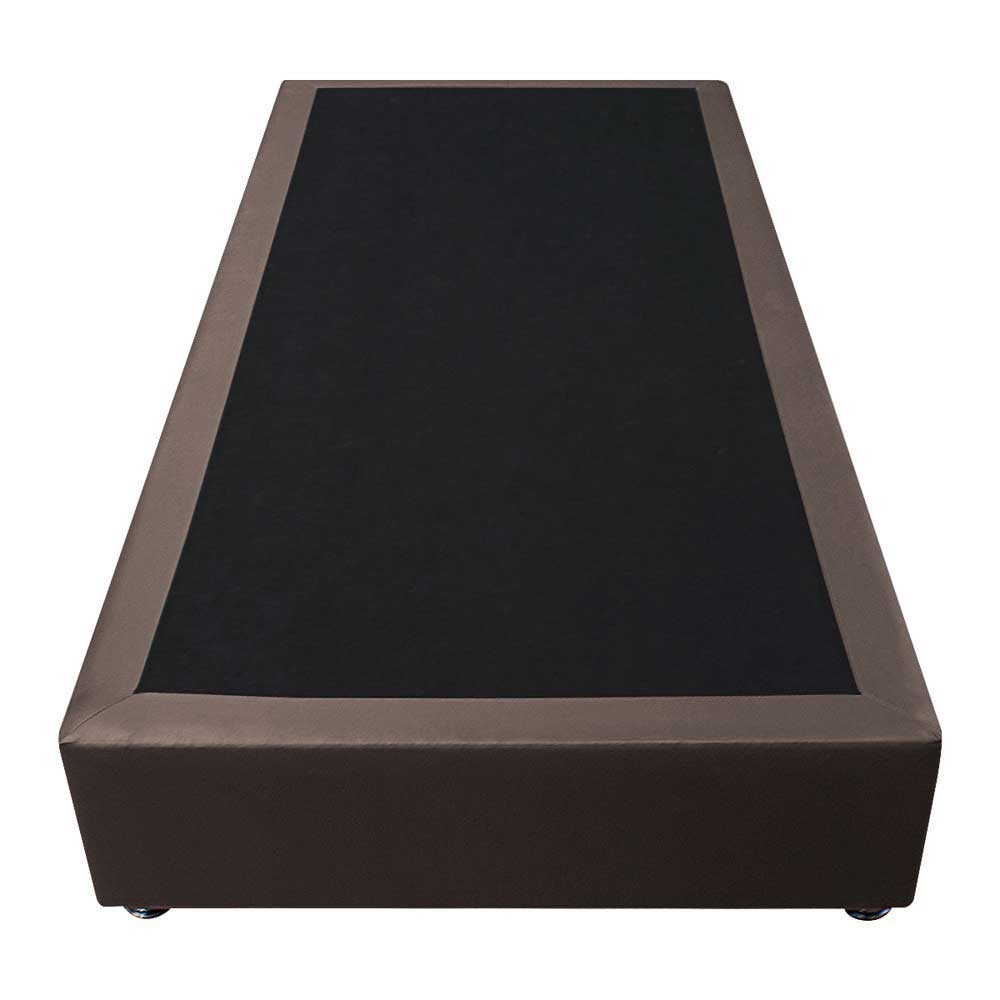 Base Box para Cama Solteiro 88x188cm Liz S05 Sintético Marrom - Mpozenato