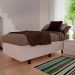Base Box para Cama Solteiro 88x188cm Liz S05 Suede Bordado Bege - Mpozenato