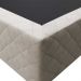 Base Box para Cama Solteiro 88x188cm Liz S05 Suede Bordado Bege - Mpozenato
