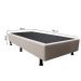 Base Box para Cama Solteiro 88x188cm Liz S05 Suede Bordado Bege - Mpozenato