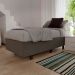 Base Box para Cama Solteiro 88x188cm Liz S05 Suede Bordado Cinza - Mpozenato