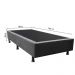 Base Box para Cama Solteiro 88x188cm Liz S05 Suede Bordado Cinza - Mpozenato