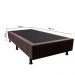 Base Box para Cama Solteiro 88x188cm Liz S05 Suede Bordado Marrom - Mpozenato