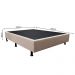 Base Box para Cama Viúva 128x188cm Liz S05 Sintético Bege - Mpozenato