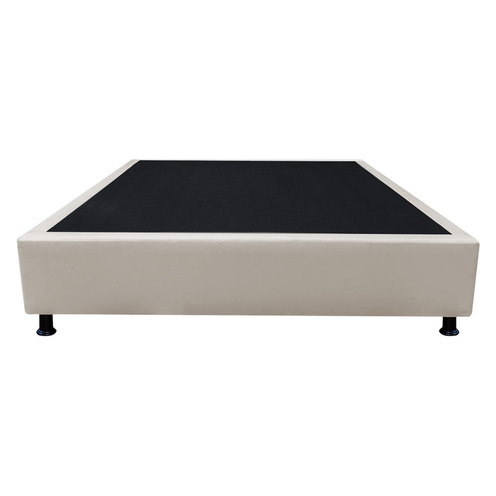 Base Box para Cama Viúva 128x188cm Liz S05 Sintético Bege - Mpozenato