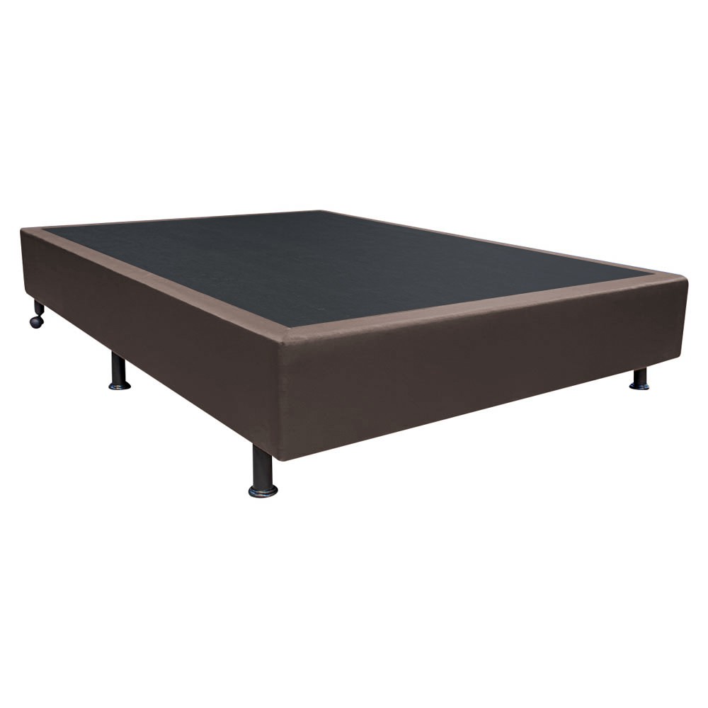 Base Box para Cama Viúva 128x188cm Liz S05 Sintético Marrom - Mpozenato