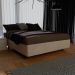 Base Box para Cama Viúva 128x188cm Liz S05 Suede Bordado Bege - Mpozenato