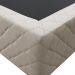 Base Box para Cama Viúva 128x188cm Liz S05 Suede Bordado Bege - Mpozenato