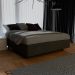 Base Box para Cama Viúva 128x188cm Liz S05 Suede Bordado Cinza - Mpozenato