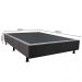 Base Box para Cama Viúva 128x188cm Liz S05 Suede Bordado Cinza - Mpozenato
