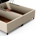Base Cama Box Baú Casal Queen 158cm Hit Z04 Sintético Bege- Mpozenato