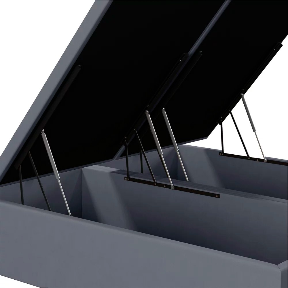 Base Cama Box Baú Casal Queen 158cm Hit Z04 Suede Cinza - Mpozenato