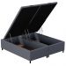 Base Cama Box Baú Casal Queen 158cm Hit Z04 Suede Cinza - Mpozenato