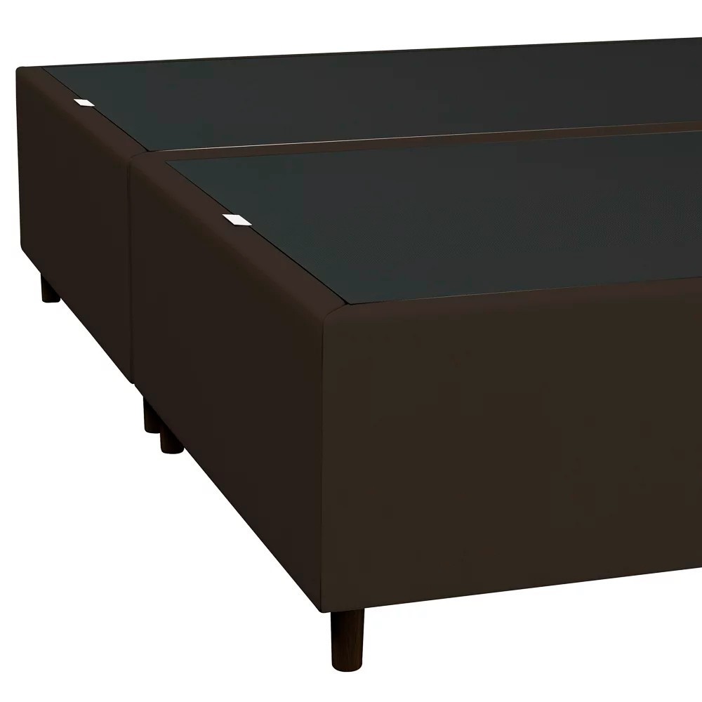 Base Cama Box Casal Queen 158cm Bipartido Hit Z04 Suede Marrom - Mpozenato