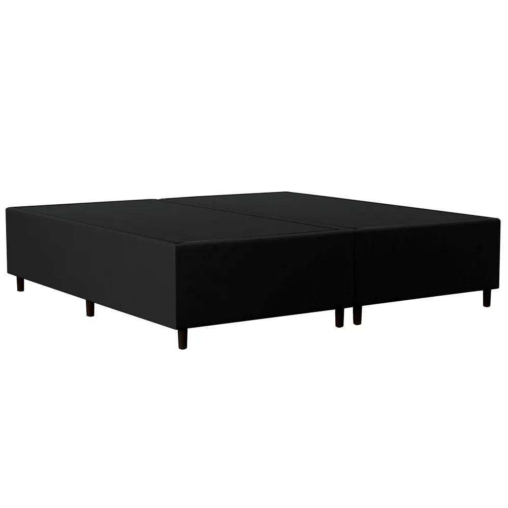 Base Cama Box Casal Queen 158cm Bipartido Hit Z04 Suede Preto - Mpozenato