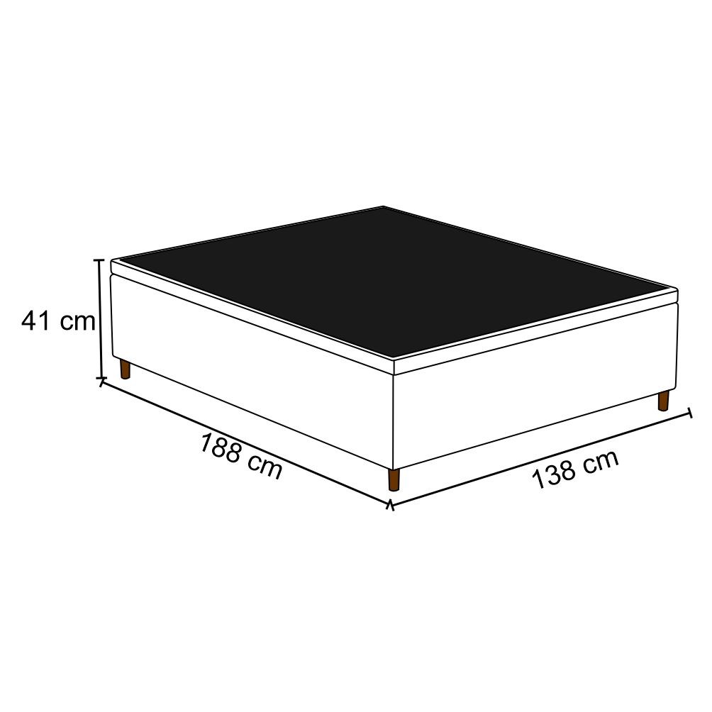 Base para Cama Box Baú Casal 138x188cm Hit I02 Corano Marrom - Mpozenato
