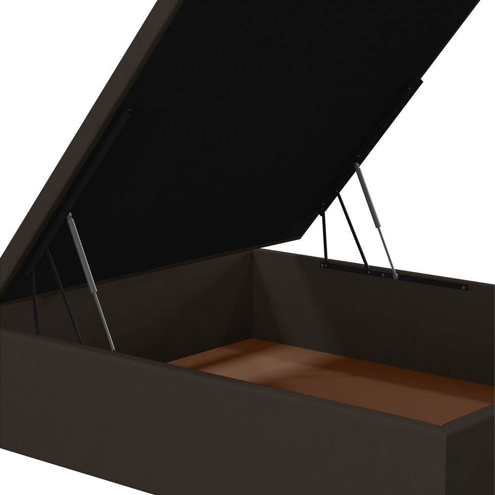 Base para Cama Box Baú Casal 138x188cm Hit I02 Suede Marrom - Mpozenato