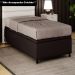 Base para Cama Box Baú Solteiro 88x188cm Hit Z04 Sintético Marrom - Mpozenato