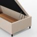 Base para Cama Box Baú Solteiro 88x188cm Hit Z04 Suede Bege - Mpozenato
