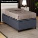 Base para Cama Box Baú Solteiro 88x188cm Hit Z04 Suede Cinza - Mpozenato
