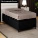 Base para Cama Box Baú Solteiro 88x188cm Hit Z04 Suede Preto - Mpozenato