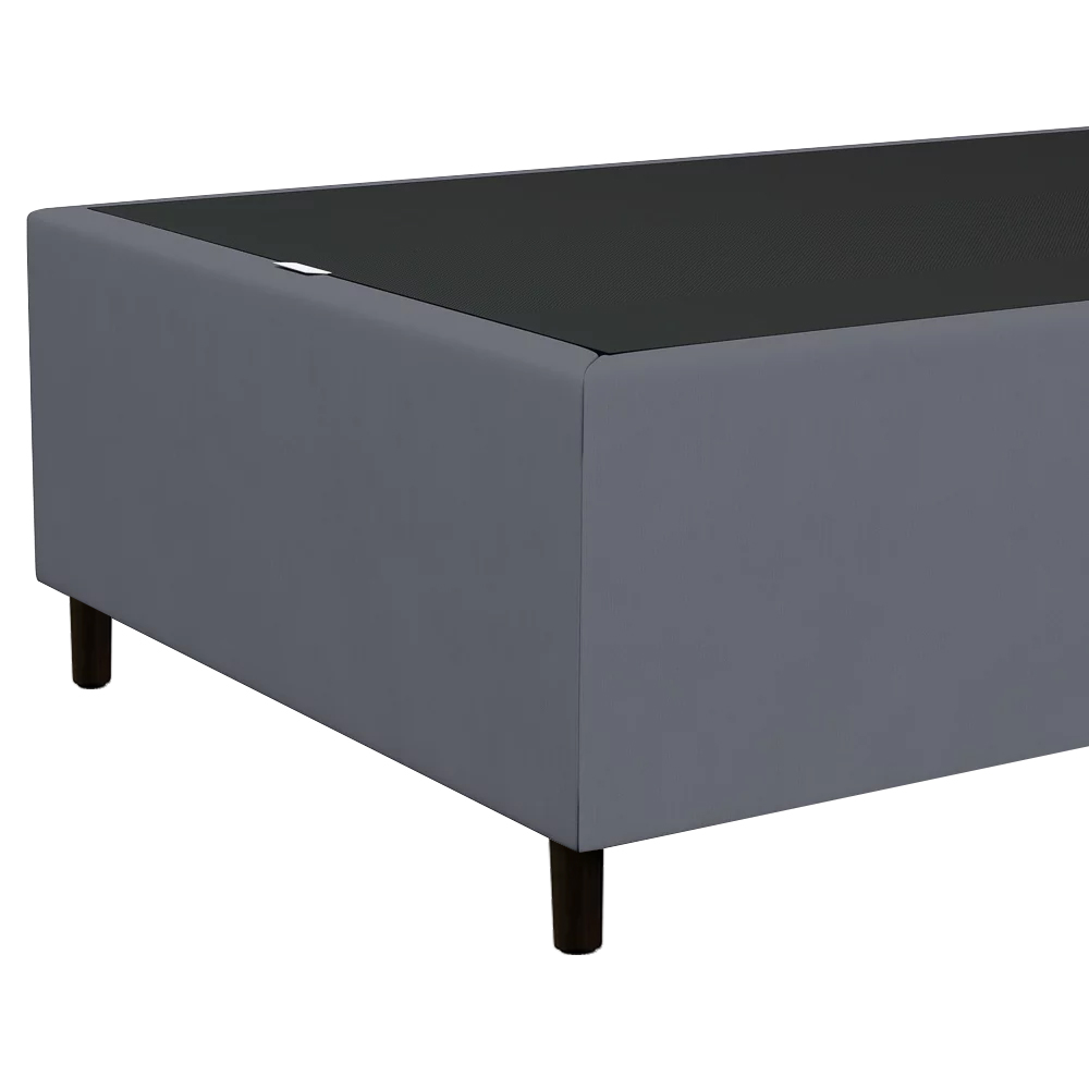 Base para Cama Box Solteiro 88x188cm Hit I02 Suede Cinza - Mpozenato