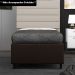Base para Cama Box Solteiro 88x188cm Hit Z04 Sintético Marrom - Mpozenato