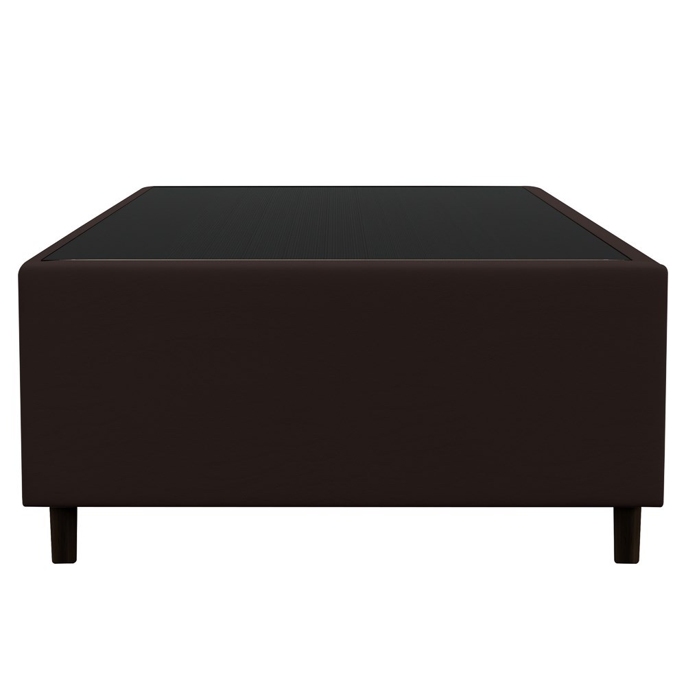 Base para Cama Box Solteiro 88x188cm Hit Z04 Sintético Marrom - Mpozenato