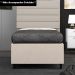 Base para Cama Box Solteiro 88x188cm Hit Z04 Suede Bege - Mpozenato