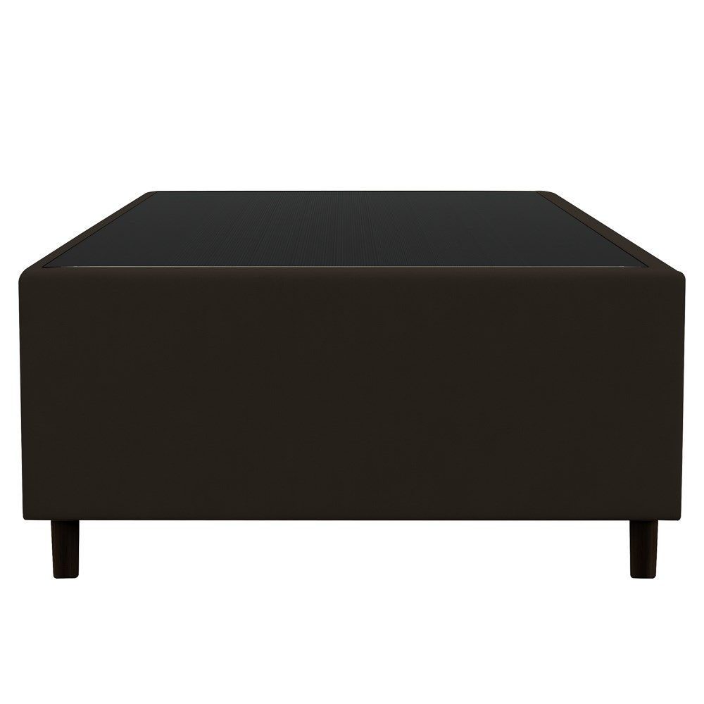 Base para Cama Box Solteiro 88x188cm Hit Z04 Suede Marrom - Mpozenato