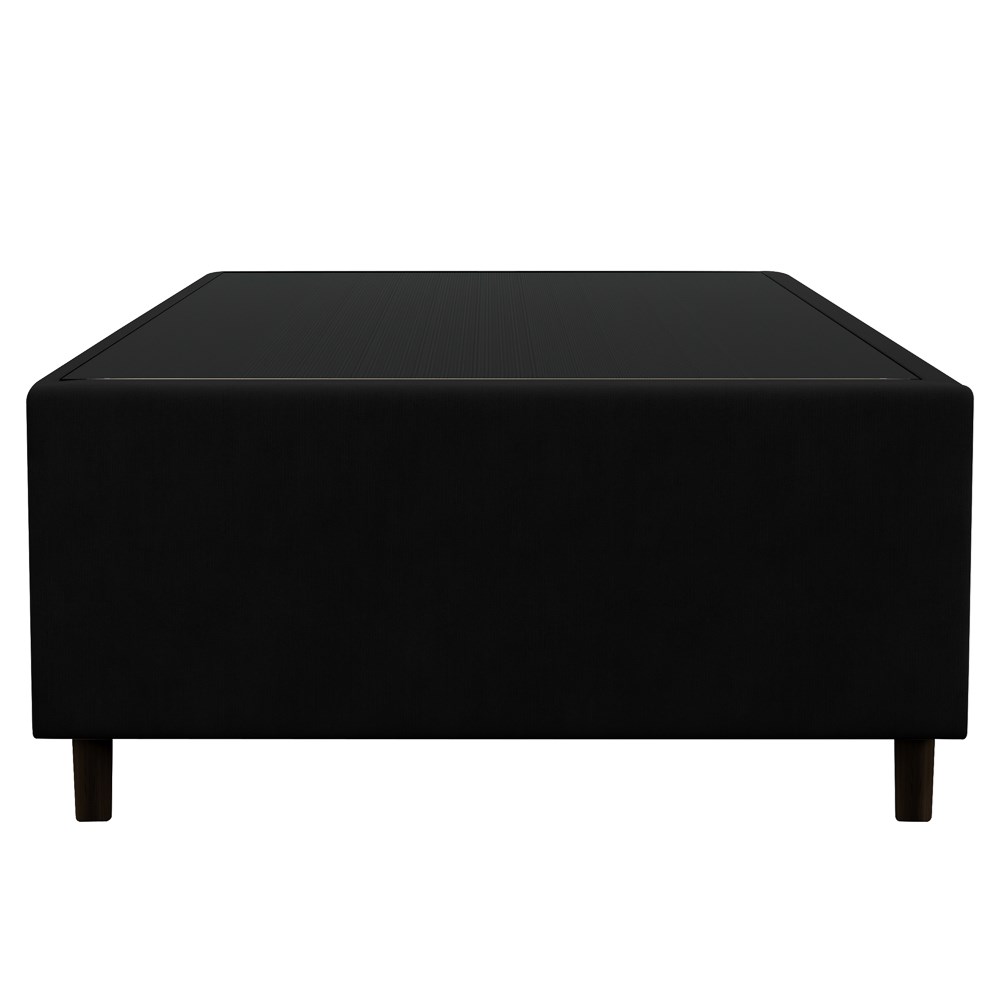 Base para Cama Box Solteiro 88x188cm Hit Z04 Suede Preto - Mpozenato
