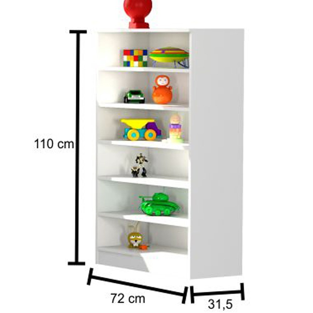 Berço Quarto Bebê Mini Cama Certificado pelo Inmetro Doce Sonho e Armário Multiuso Bell Q02 Branco - Mpozenato