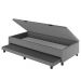 Bicama Box Baú Solteiro 88x188 cm Samy S05 Linho Cinza - Mpozenato