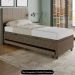 Bicama Box Baú Solteiro 88x188 cm Samy S05 Veludo Marrom - Mpozenato