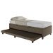 Bicama Box Baú Solteiro 88x188 cm Samy S05 Veludo Marrom - Mpozenato