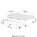 Bicama Casal Box com Baú 138x188cm Samy S05 Linho Cinza - Mpozenato