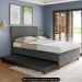 Bicama Casal Box com Baú 138x188cm Samy S05 Linho Preto - Mpozenato