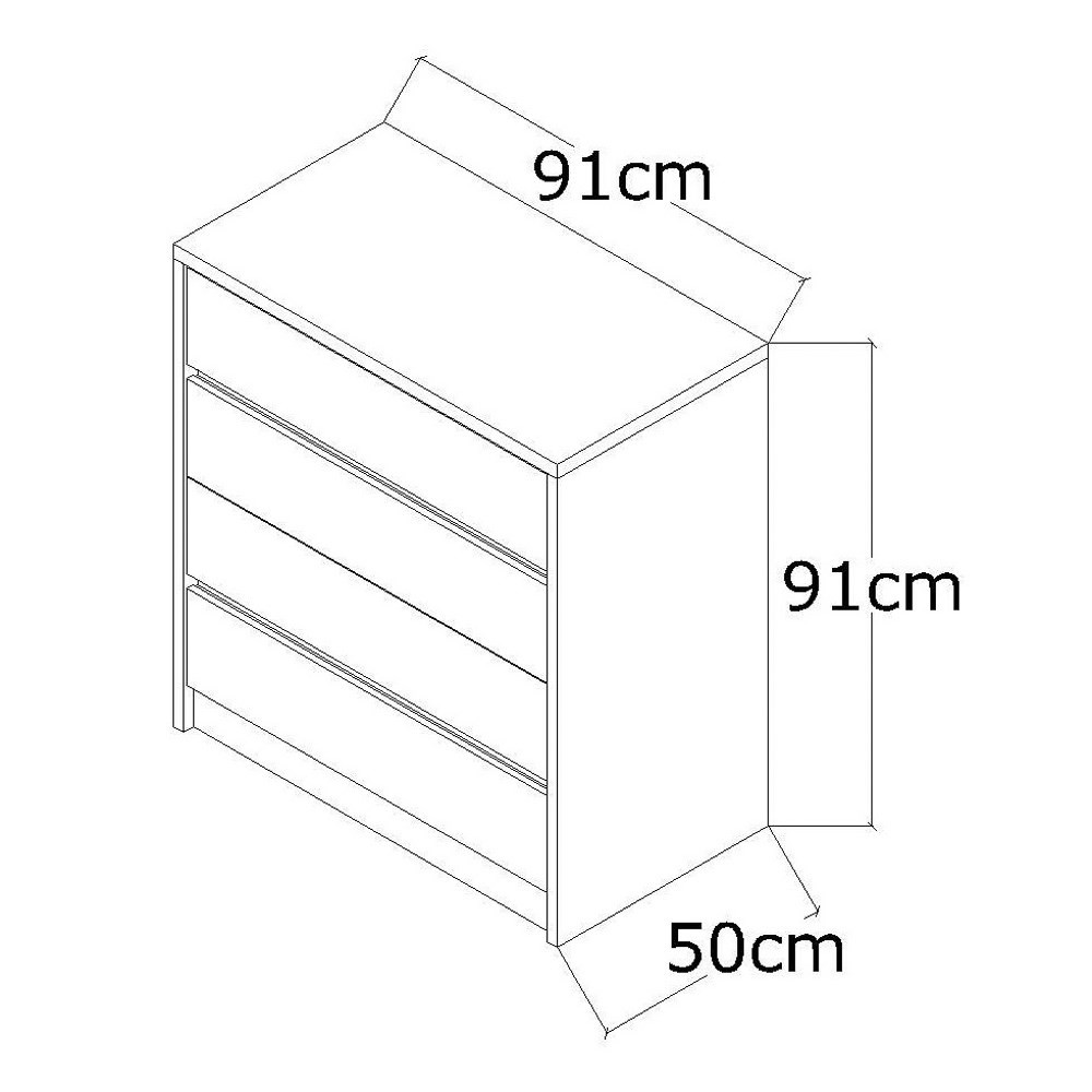 Cômoda 4 Gavetas Blank F04 Branco Mpozenato