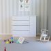 Cômoda Infantil 01 Porta e 04 Gavetas Serena P04 Branco - Mpozenato