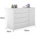 Cômoda Infantil 01 Porta e 04 Gavetas Serena P04 Branco - Mpozenato