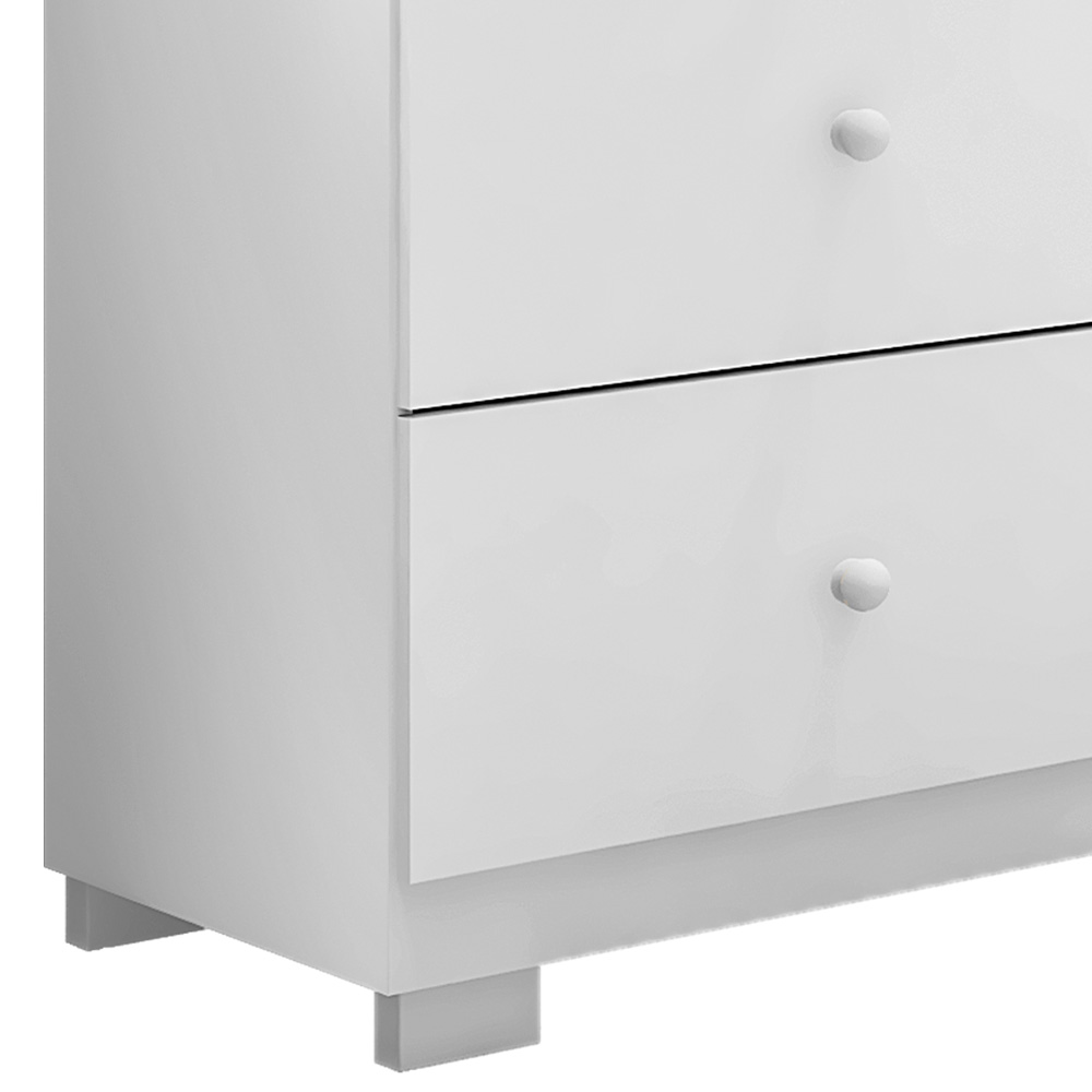 Cômoda Infantil 1 Porta 3 Gavetas Amora P04 Branco - Mpozenato