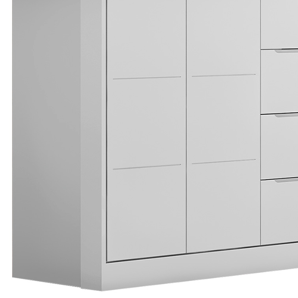 Cômoda Infantil 2 Portas 4 Gavetas Lilly P04 Branco - Mpozenato