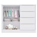 Cômoda Infantil 2 Portas 4 Gavetas Lilly P04 Branco - Mpozenato