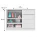 Cômoda Infantil 2 Portas 4 Gavetas Lua P04 Branco - Mpozenato