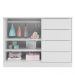 Cômoda Infantil 2 Portas 4 Gavetas Lua P04 Branco - Mpozenato