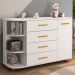 Cômoda Infantil com Cantoneira Laura 1 Porta P04 Branco - Mpozenato